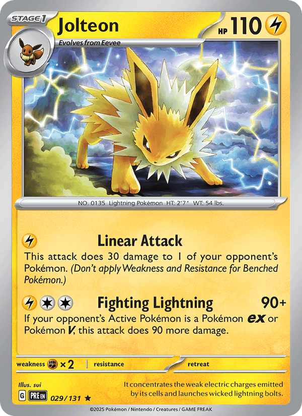 Jolteon 29/131 Prismatic Evolutions English Pokémon card