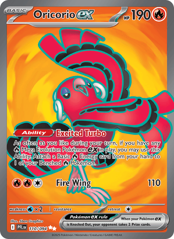 Oricorio ex 110/94 Phantasmal Flames English Pokémon card