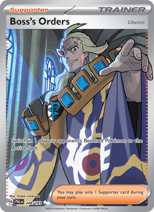 Boss's Orders (Ghetsis) 248/193 Paldea Evolved English Pokémon card