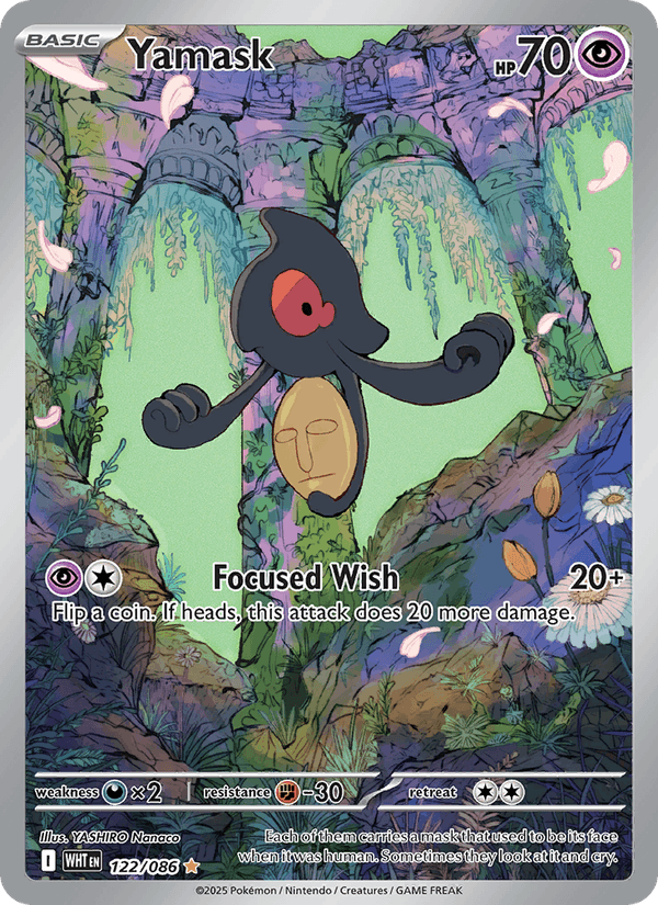Yamask 122/86 White Flare English Pokémon card