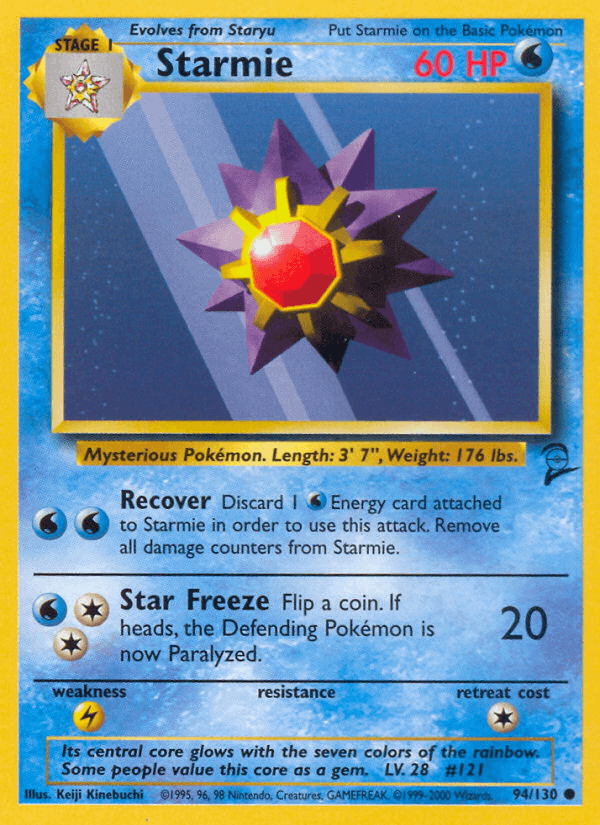 Starmie 94/130 Base Set 2 English Pokémon card
