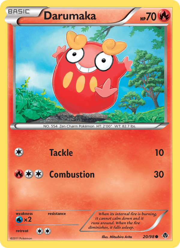Darumaka 20/98 Emerging Powers English Pokémon card