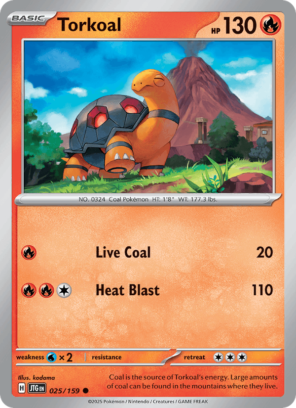 Torkoal 25/159 Journey Together English Pokémon card