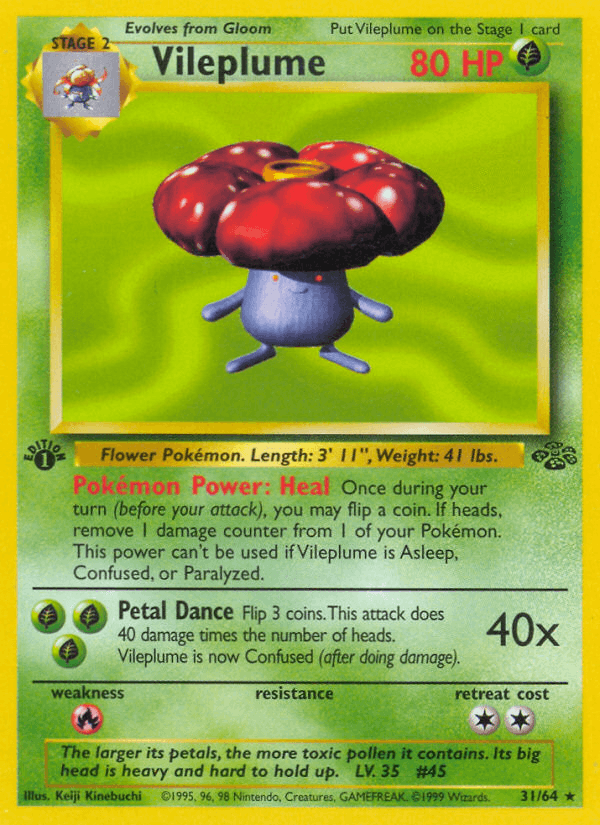 Vileplume 31/64 Jungle English Pokémon card