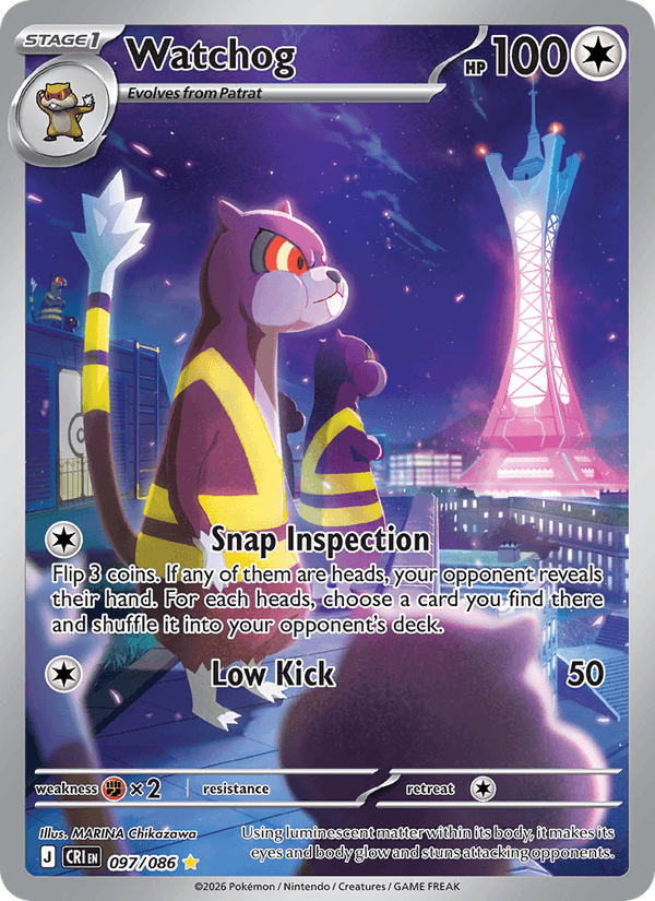 Watchog 97/86 Chaos Rising English Pokémon card