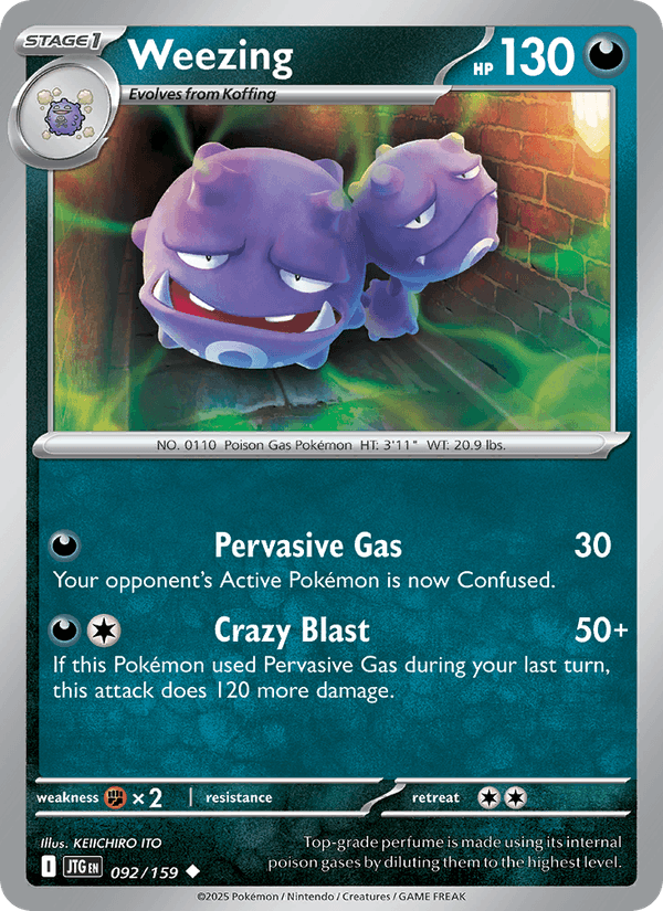 Weezing 92/159 Journey Together English Pokémon card