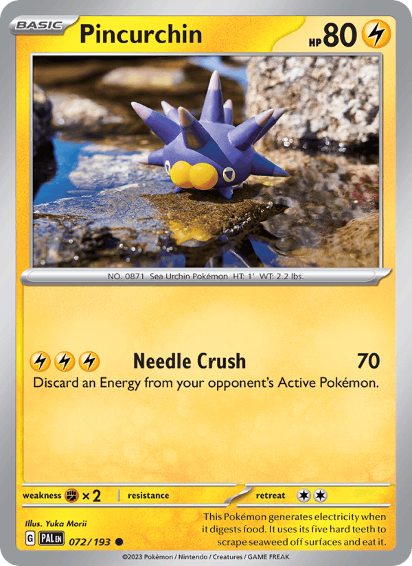 Pincurchin 72/193 Paldea Evolved English Pokémon card
