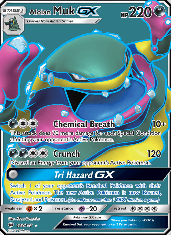 Alolan Muk GX 138/147 Burning Shadows English Pokémon card