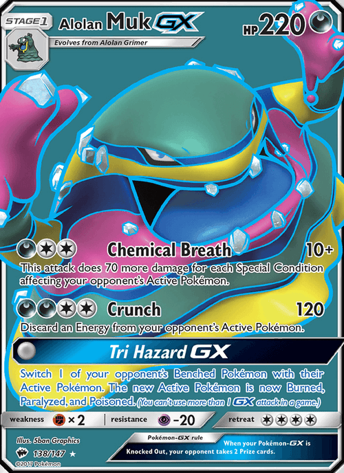Alolan Muk GX 138/147 Burning Shadows English Pokémon card