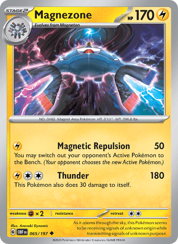 Magnezone 65/197 Obsidian Flames English Pokémon card
