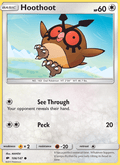 Hoothoot 106/147 Burning Shadows English Pokémon card