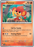 Pansear 21/142 Stellar Crown English Pokémon card