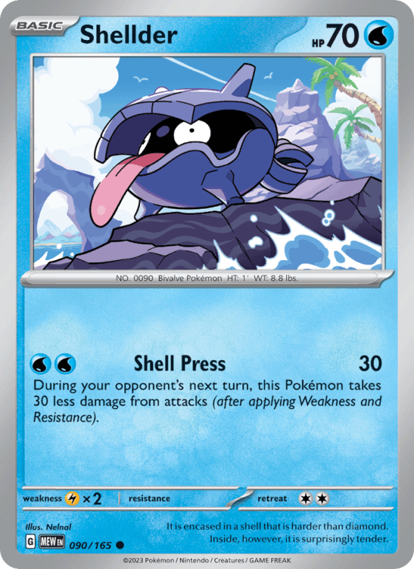 Shellder 90/165 151 English Pokémon card