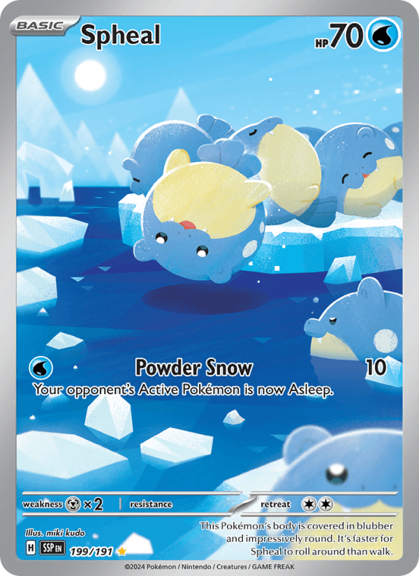 Spheal 199/191 Surging Sparks English Pokémon card