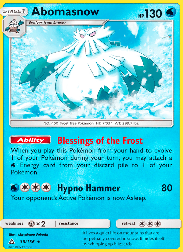 Abomasnow 38/156 Ultra Prism English Pokémon card