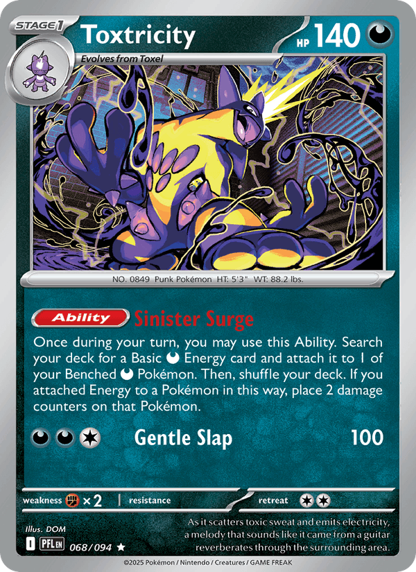 Toxtricity 68/94 Phantasmal Flames English Pokémon card