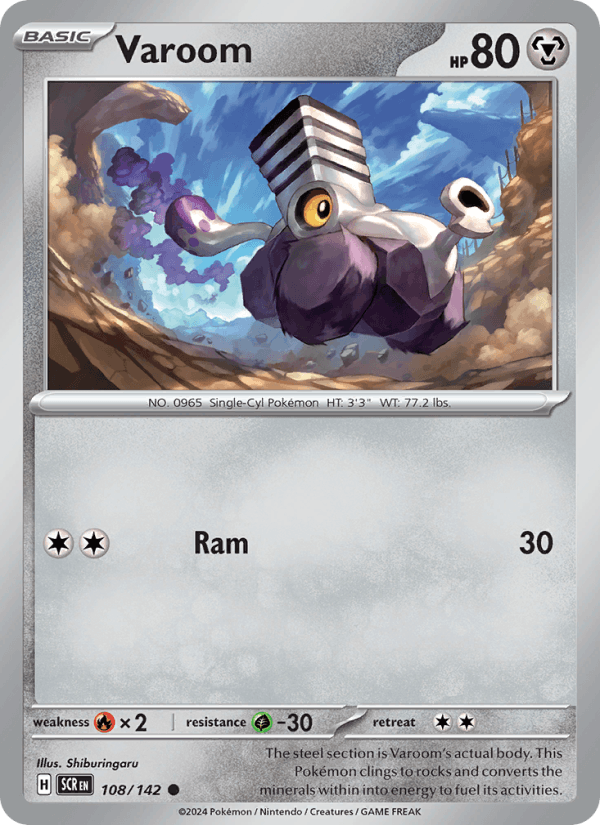 Varoom 108/142 Stellar Crown English Pokémon card