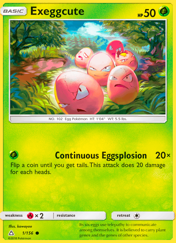 Exeggcute 1/156 Ultra Prism English Pokémon card