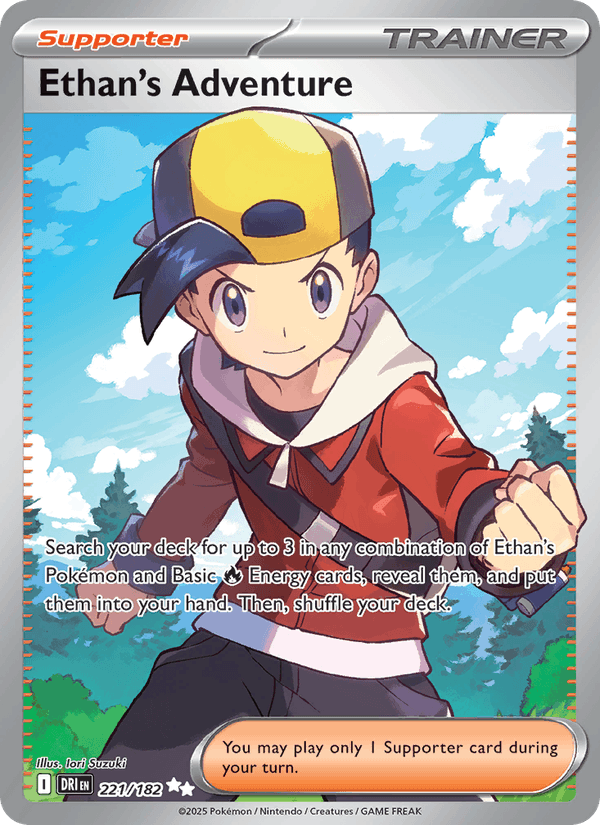 Ethan's Adventure 221/182 Destined Rivals English Pokémon card