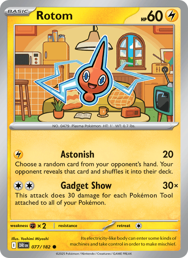Rotom 77/182 Destined Rivals English Pokémon card