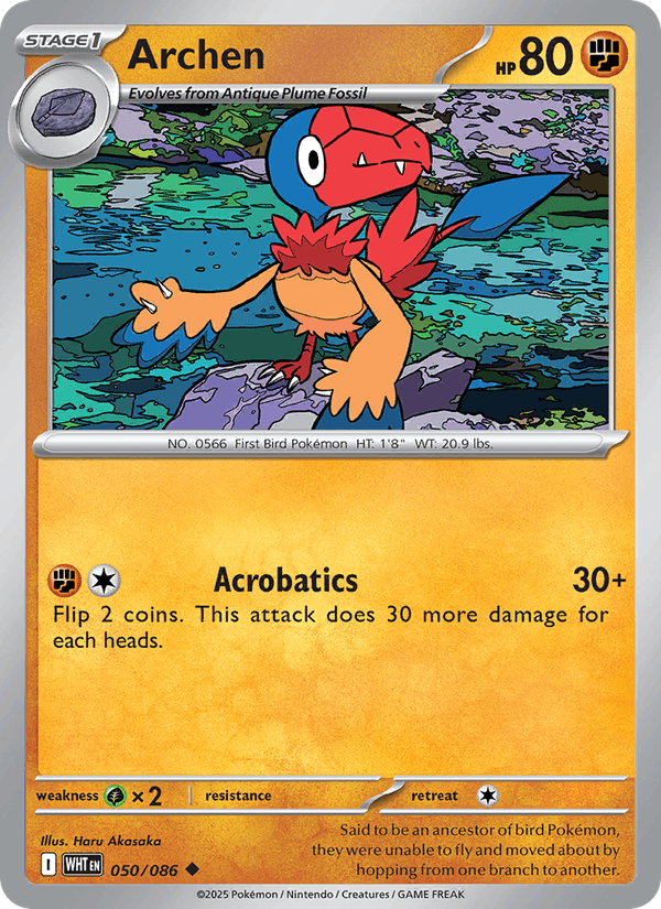 Archen 50/86 White Flare English Pokémon card