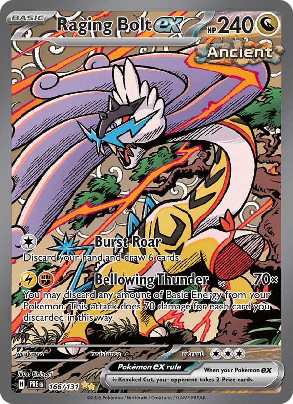 Raging Bolt ex 166/131 Prismatic Evolutions English Pokémon card