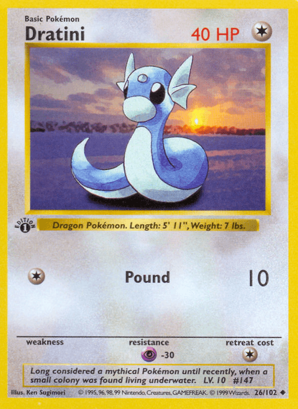 Dratini 26/102 Base Set English Pokémon card
