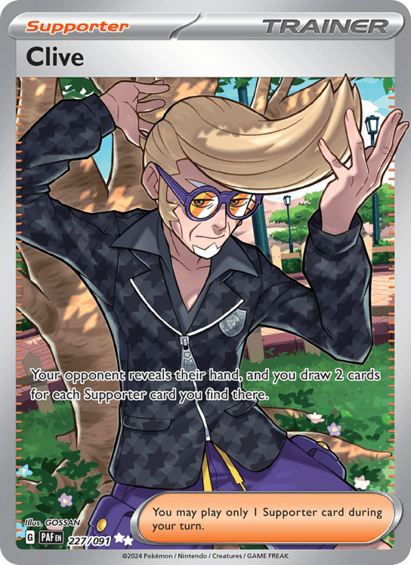 Clive 227/91 Paldean Fates English Pokémon card