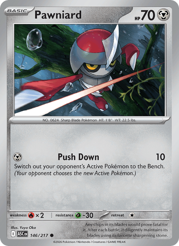 Pawniard 146/217 Ascended Heroes English Pokémon card