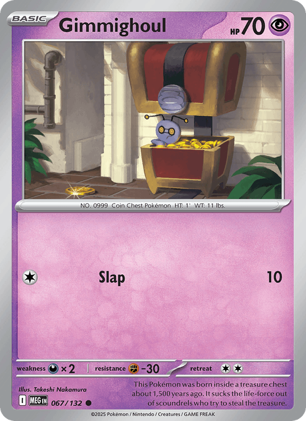 Gimmighoul 67/132 Mega Evolution English Pokémon card