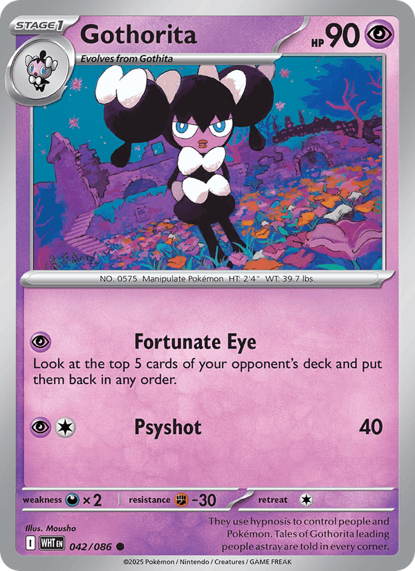 Gothorita 42/86 White Flare English Pokémon card
