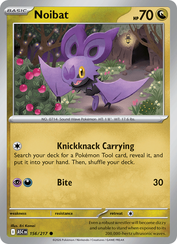 Noibat 156/217 Ascended Heroes English Pokémon card