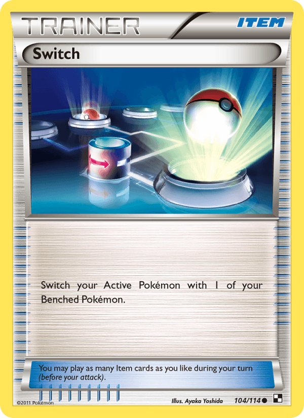 Switch 104/114 Black & White English Pokémon card