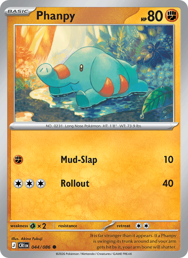 Phanpy 44/86 Chaos Rising English Pokémon card