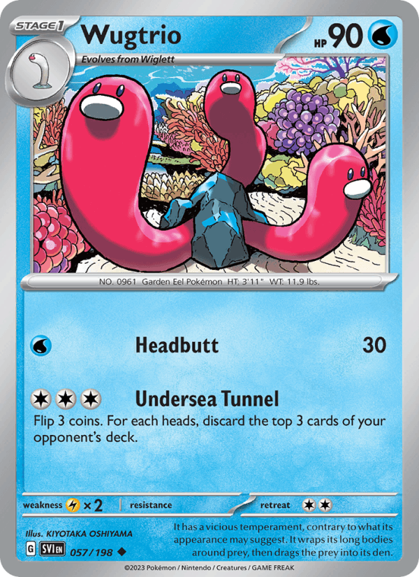 Wugtrio 57/198 Scarlet & Violet English Pokémon card