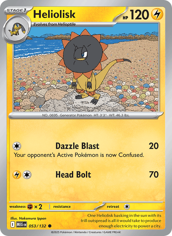 Heliolisk 53/132 Mega Evolution English Pokémon card