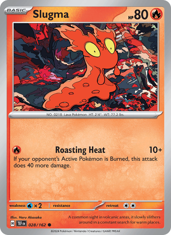 Slugma 28/162 Temporal Forces English Pokémon card