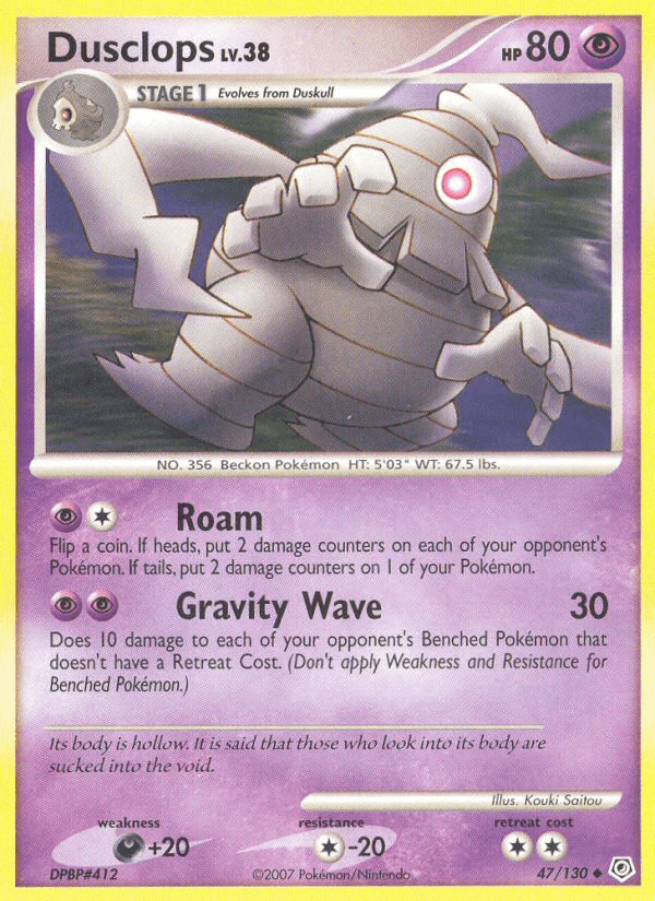 Dusclops 47/130 Diamond & Pearl English Pokémon card