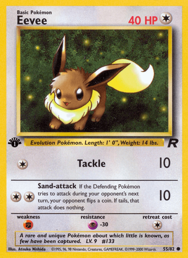 Eevee 55/82 Team Rocket English Pokémon card