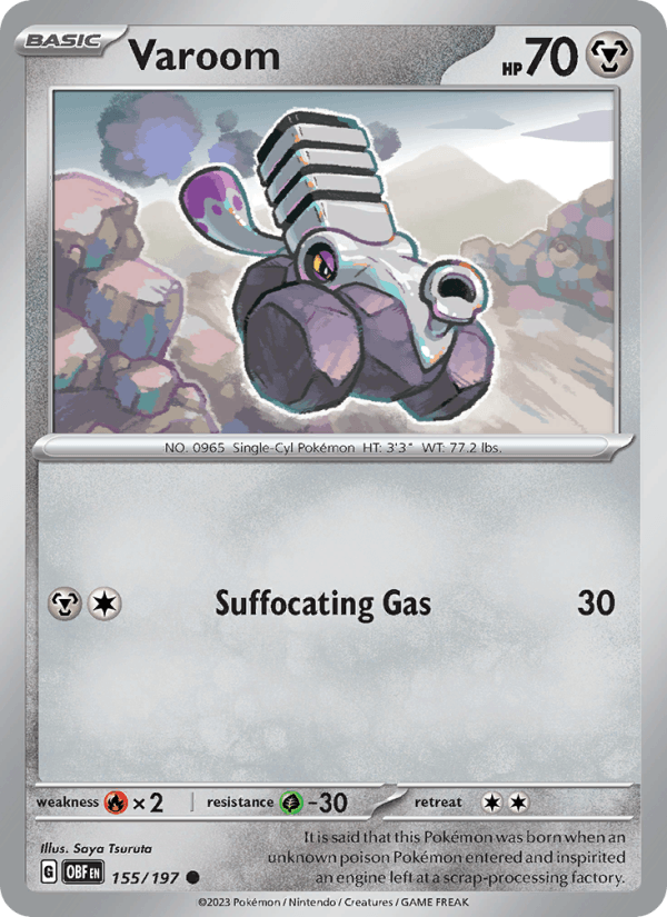 Varoom 155/197 Obsidian Flames English Pokémon card