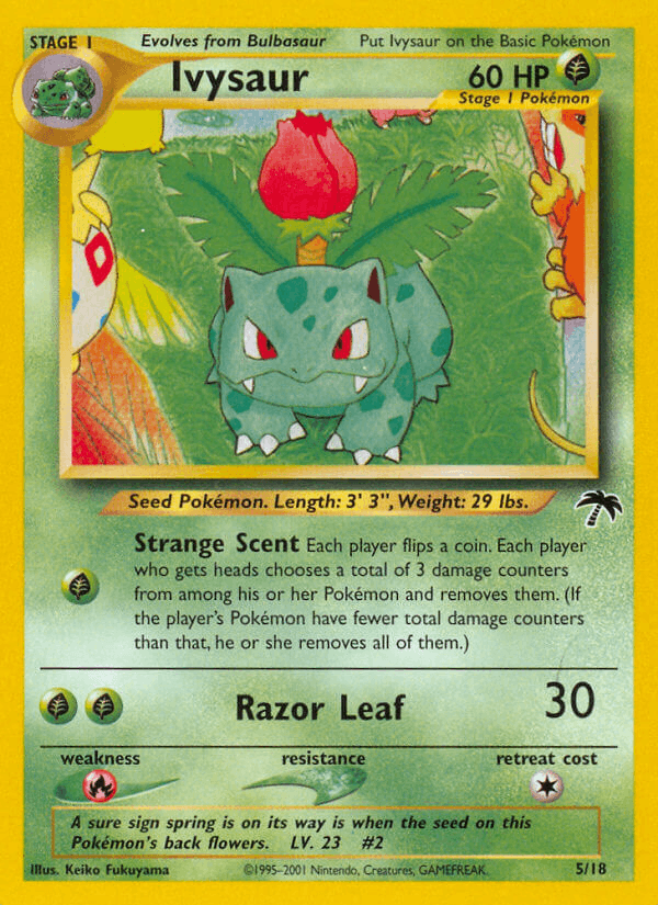 Ivysaur 5 Southern Islands English Pokemon card