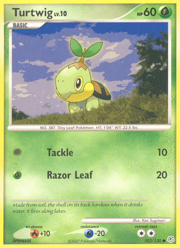 Turtwig 103/130 Diamond & Pearl English Pokémon card