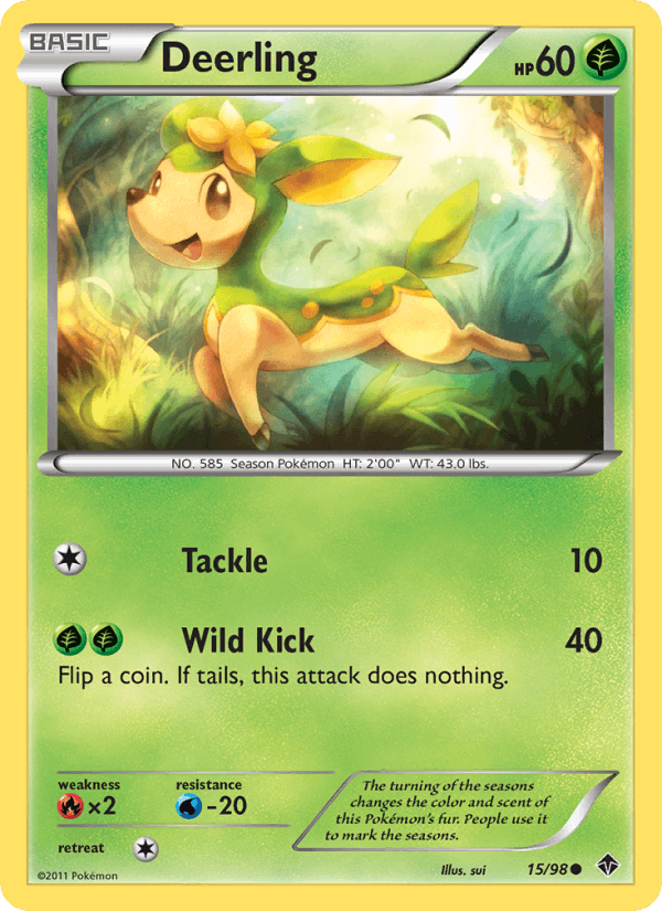 Deerling 15/98 Emerging Powers English Pokémon card