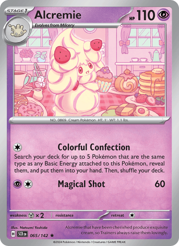Alcremie 65/142 Stellar Crown English Pokémon card