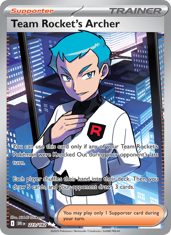 Team Rocket's Archer 223/182 Destined Rivals English Pokémon card