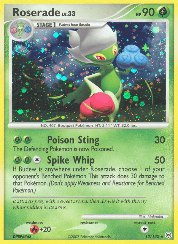 Roserade 13/130 Diamond & Pearl English Pokémon card