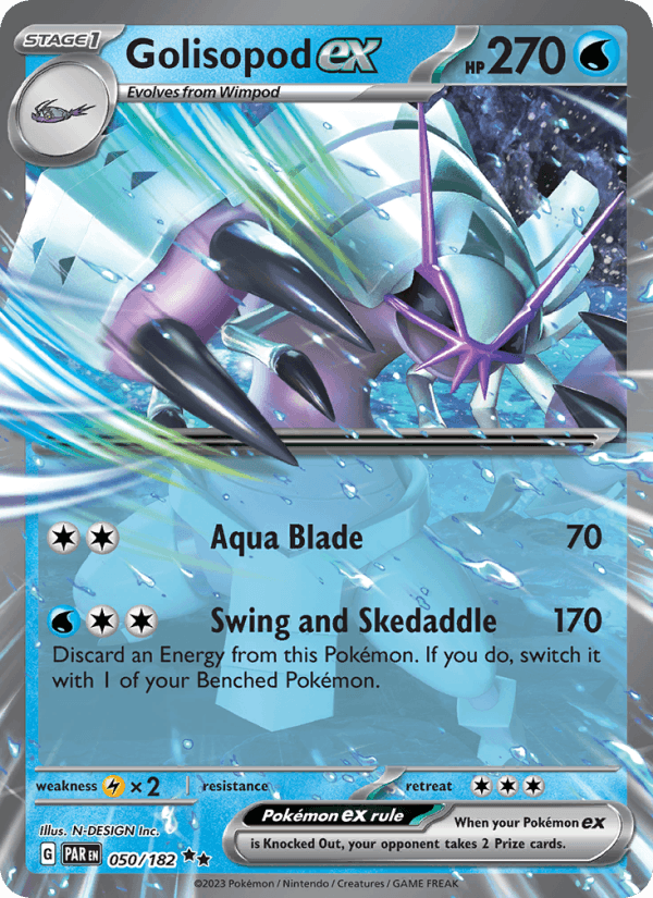 Golisopod ex 50/182 Paradox Rift English Pokémon card