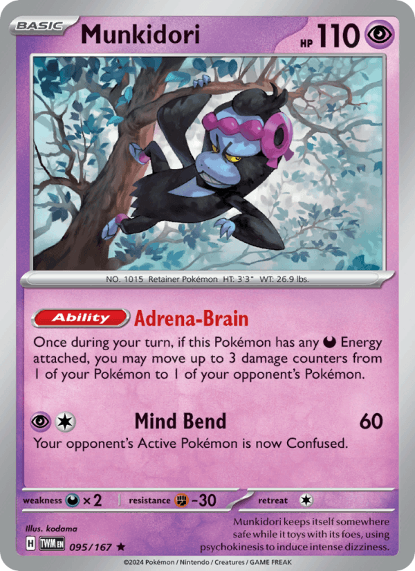 Munkidori 95/167 Twilight Masquerade English Pokémon card
