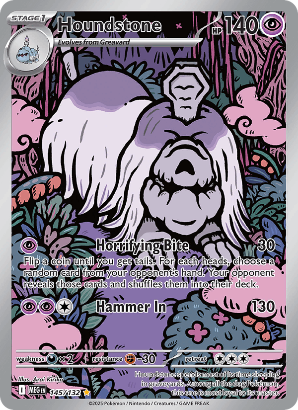 Houndstone 145/132 Mega Evolution English Pokémon card