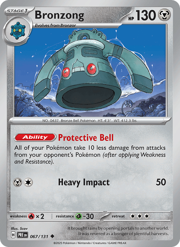 Bronzong 67/131 Prismatic Evolutions English Pokémon card